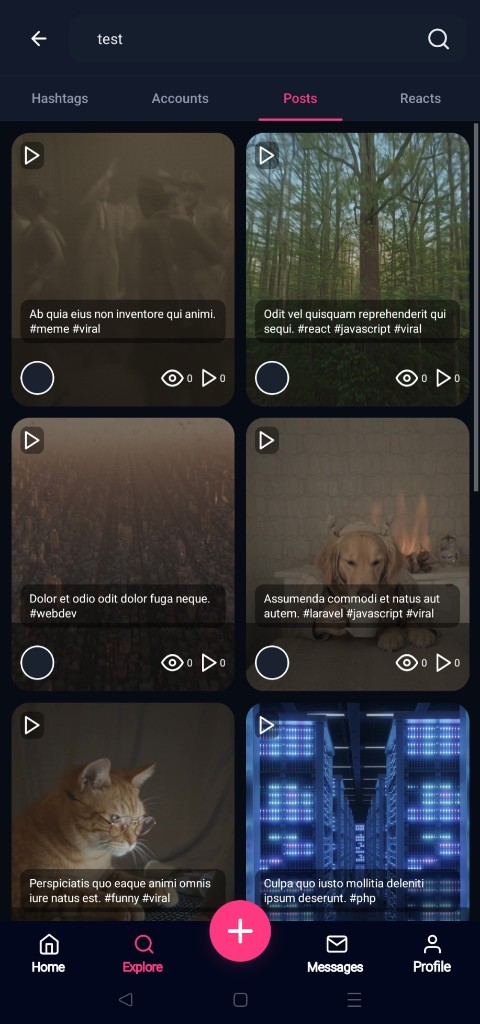 ReactHub search results for posts